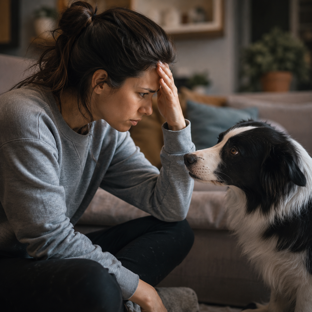 Tutora frustrada, vínculo humano-perro